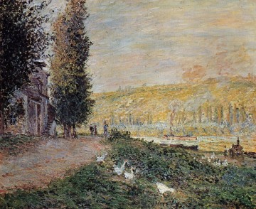  Banks Painting - The Banks of the Seine Lavacour Claude Monet